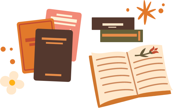 책과 노트 일러스트